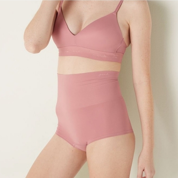 VICTORIA SECRET PINK SIZE S PINK SEAMLESS SHAPE HIGH WAIST PANTY UN… - Picture 1 of 11